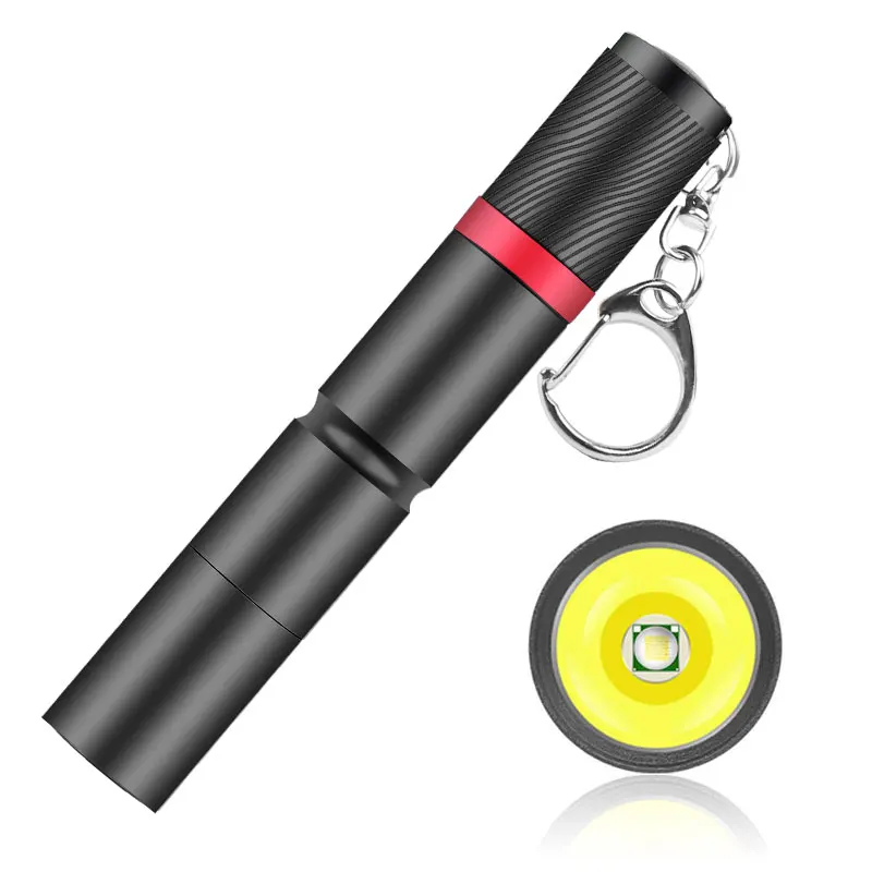 Prenosni Pero Lahka Keychain Mini Svetilka Žep LED Pero Posnetek LED Svetilka Ročna Lahka Uporaba AAA Baterije0