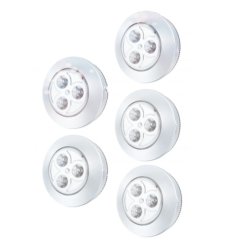 5 Paket LED Baterije, ki Napaja Brezžične Noč Tapnite Pritisnite Lučka Stick-On Pritisni in Varno Luči Za Hodnik, Kuhinjo, Spalnico, Kopalnico Omarah0