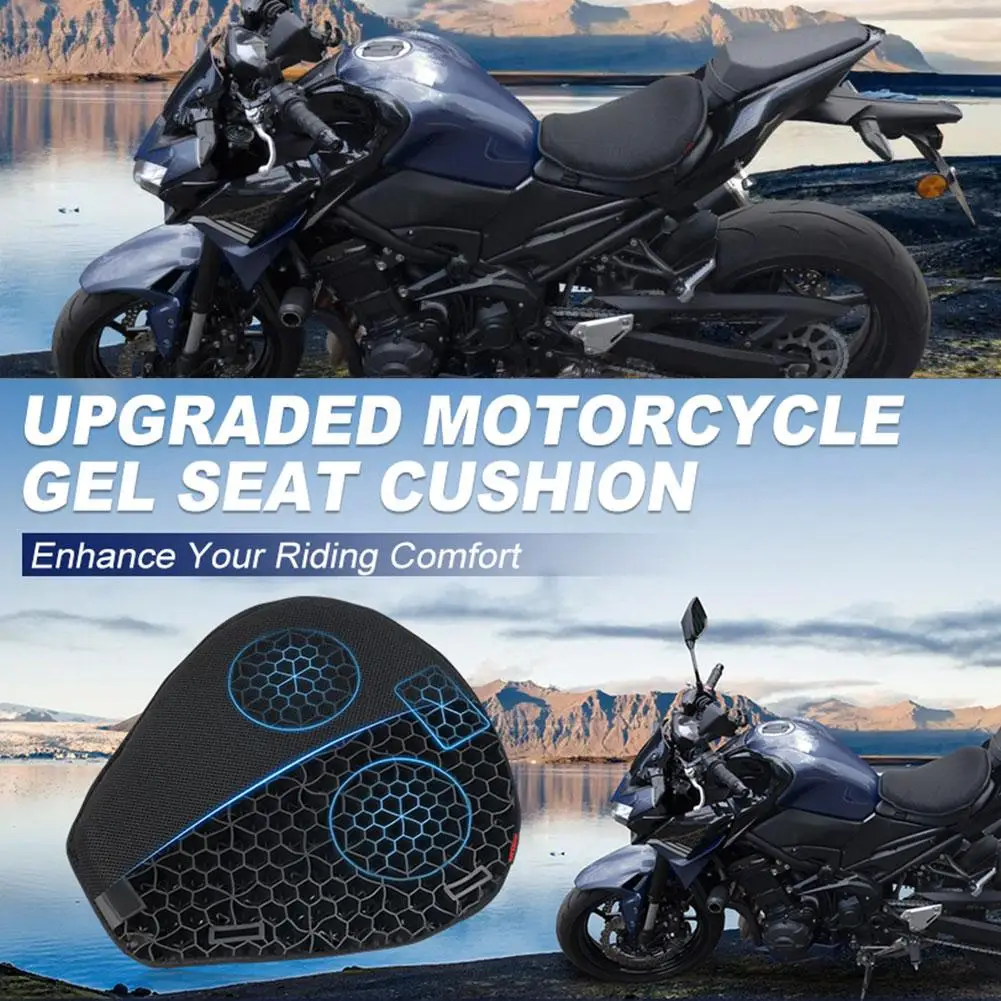 Motorno kolo Sedežne Blazine Pokrov Šok Absorpcije 3D Satja Sedež Pad Motocikla Gel Motocikel Pad BreathAable Očesa K5S00