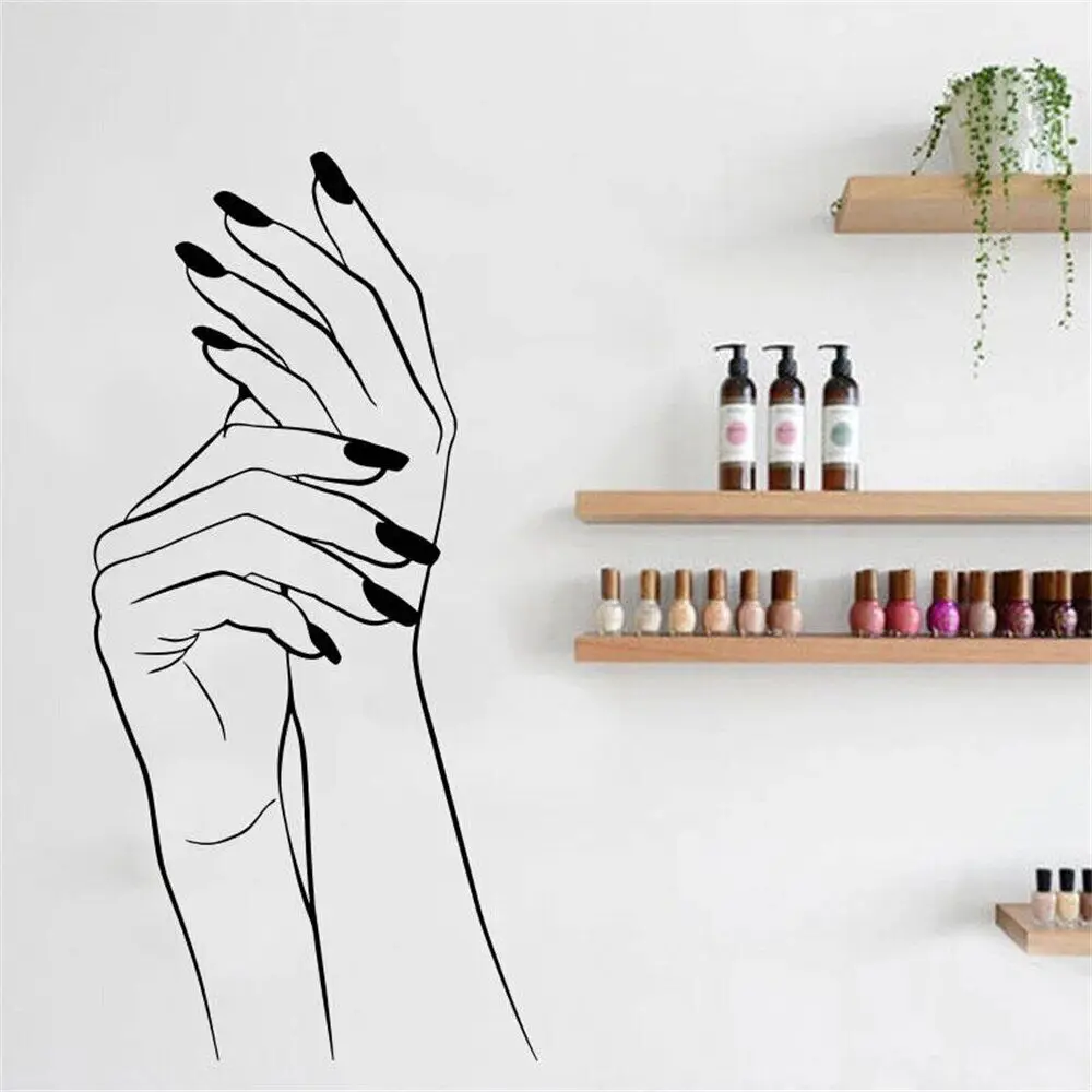 Eleganco Roke za Manikiranje Vinilne Nalepke Strani Kozmetični Salon Nalepko Nohti Kozmetični Ozadje za Nail Studio Bar0