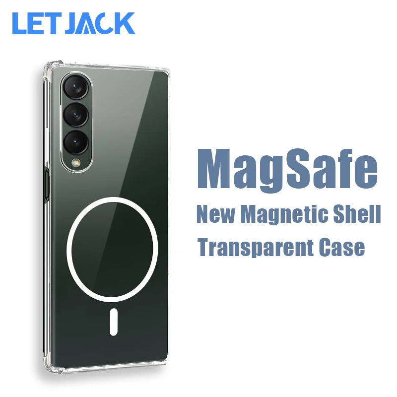 Original Pregleden Magsafe Magnetni Primeru Telefon Za Samsung Galaxy Ž Krat 4 Ž Flip 3 S22 S23 Ultra Plus Brezžično Polnjenje Pokrov0