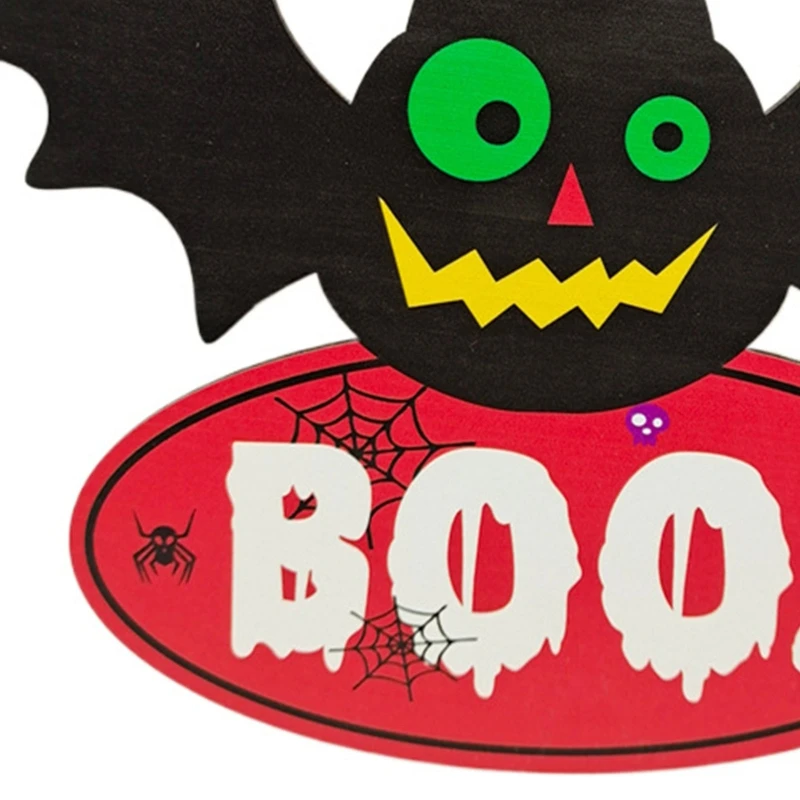 Halloween Lesene Visi Prijavite se Bat Pajek Bučna Trik ali Zdravljenje Sablastan Lesa Plaketo Obesek Hiši Straši Stranka Dekor1
