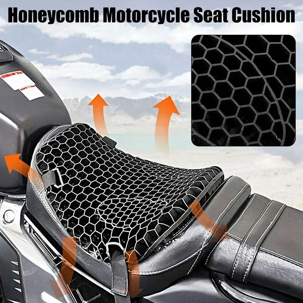 Motorno kolo Sedežne Blazine Pokrov Šok Absorpcije 3D Satja Sedež Pad Motocikla Gel Motocikel Pad BreathAable Očesa K5S02