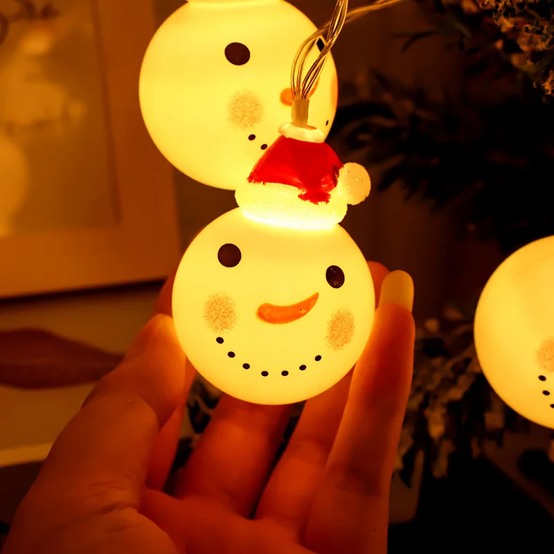 2023 Božični Okraski Snežaka LED Luči Niz Zaprtih Vzdušje Novo Leto Soba Baterije Luči Rojstni dan Nepremočljiva 1003