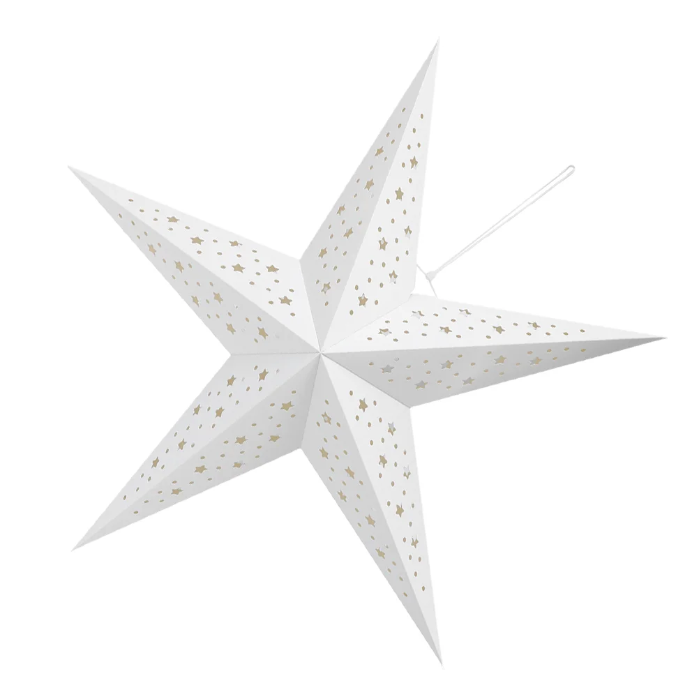Papir Lučka za Odtenek Star Oblikovan Lampshade Lestenec Kritje za dnevno Sobo5