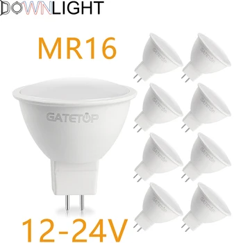 4-20PC LED GU5.3 pozornosti, nizka napetost AC/DC 12-24V brez utripanja toplo belo svetlobo 3W 5W 6W 7W lahko nadomestijo 50 W 25 W halogenske žarnice