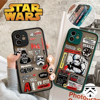 Star Wars Risanka Primeru Telefon za IPhone 14 13 12 11 Pro Max X XR XS 7 8 Plus Silikonski Odbijač Shockproof Nazaj Zaščitni Pokrov