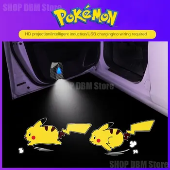 Pokemon Pikachu Brezžični Vrata Avtomobila Led Dobrodošli Laserski Projektor Logotip Sence Svetlobe ST Linija za Ford Focus Oster Explorer FIESTA