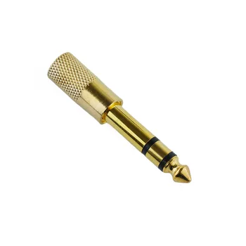 MAJHNE Do VELIKE Slušalke Adapter Pretvornik Vtič 3,5 mm Do 6,35 mm Audio GOLD Cinkove Zlitine Slušalke Adapter Pretvornik