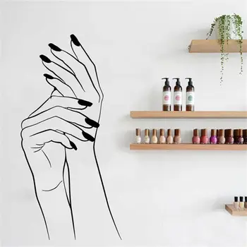 Eleganco Roke za Manikiranje Vinilne Nalepke Strani Kozmetični Salon Nalepko Nohti Kozmetični Ozadje za Nail Studio Bar