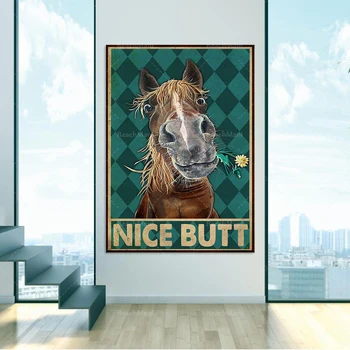 Ljubitelji konj lepo rit plakat wall art tiskanje življenju doma dekoracijo, kopalnica, wc plakat