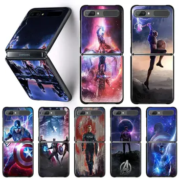 Ohišje Za Samsung Galaxy Ž Flip3 5G Primerih za Samsung Ž Flip Nazaj Lupini PC Hard Cover Marvel, Iron Man, Thor Captain America